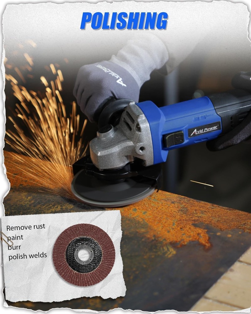 Compact 4-1/2" Electric Grinder Power Tool