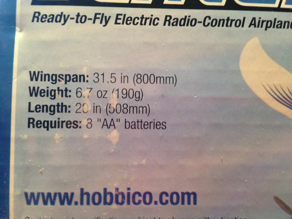 Flyzone Mini Ventura RC Sport Glider Airplane - RTF Version