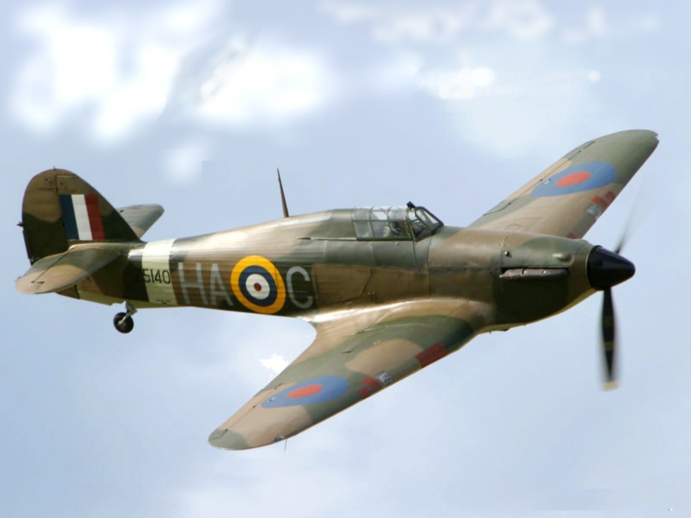 RC Printed plans and patterns Bigger HAWKER HURRICANE 70" Wingspan
