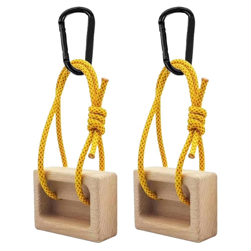 Portable Hangboard 1 Pair Wooden Fingerboard Pull  Climbing Board