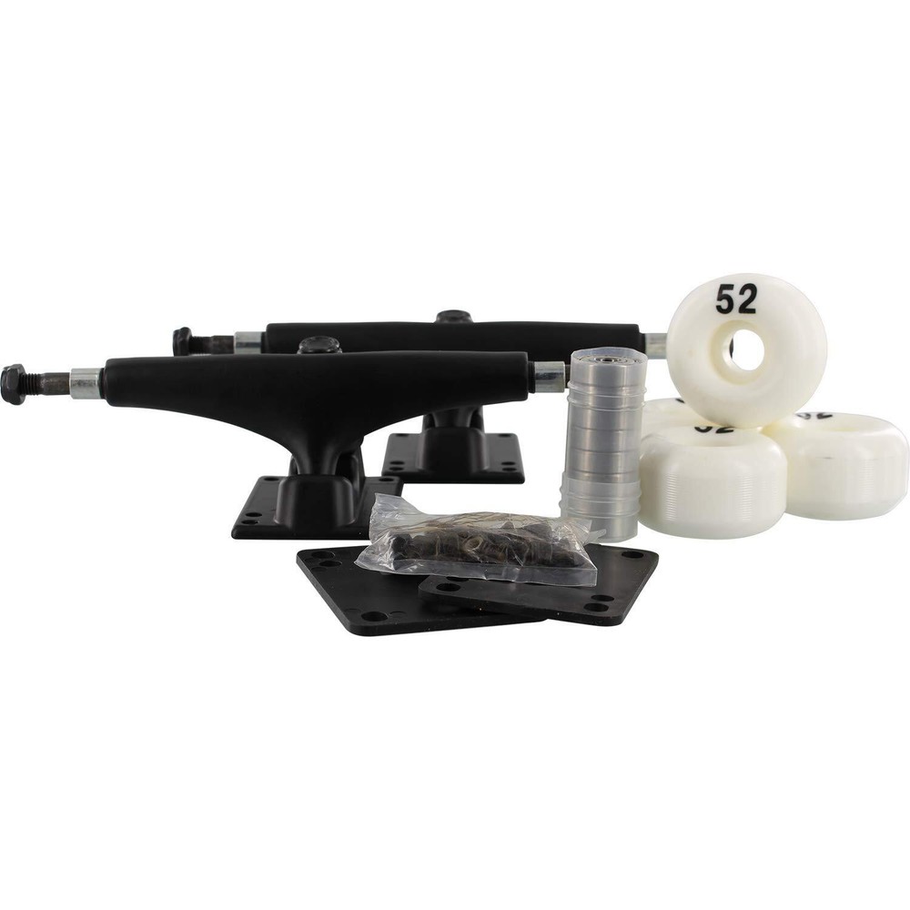 Essentials COMP PK Black w/White 52mm Trucks Set
