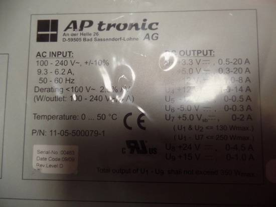 APTRONICS 11-05-500079-1 AC POWER SUPPLY NEW