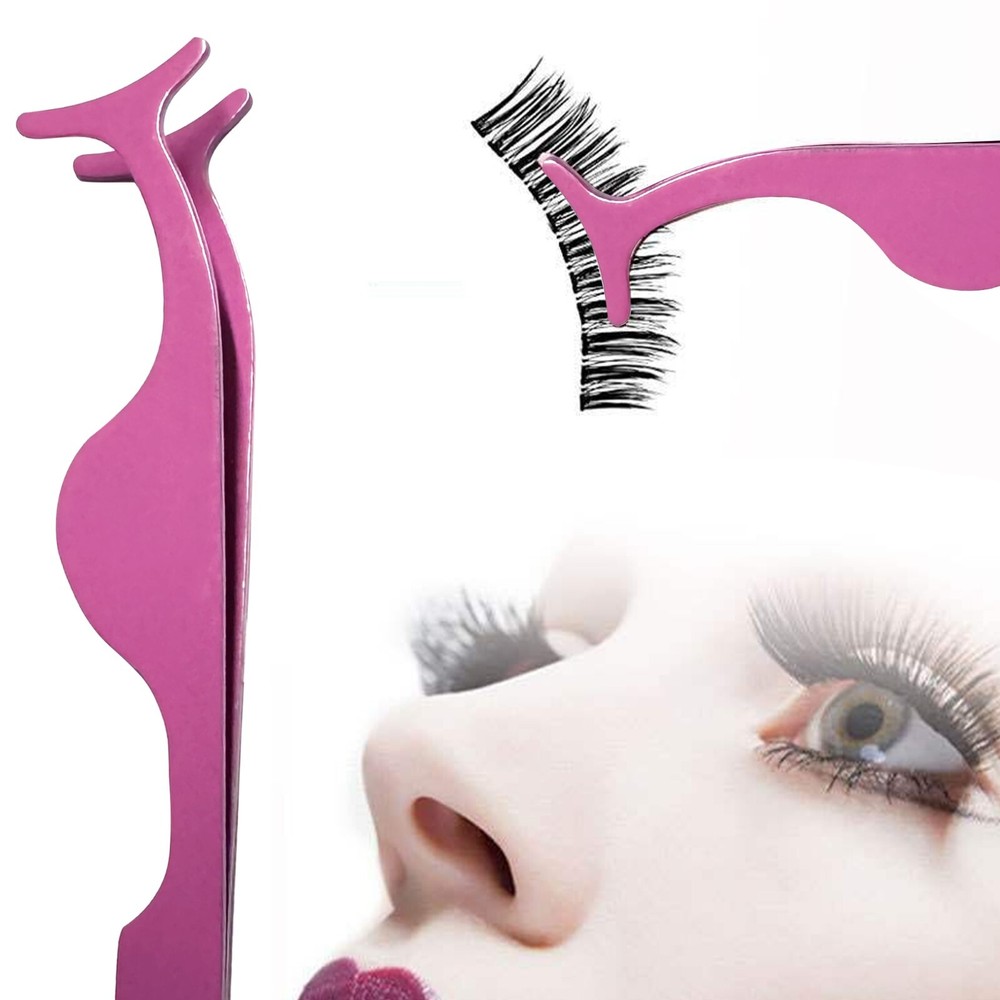 10PC False Eyelash Applicator Tweezers – Extension & Removal Tool Clip Nipper