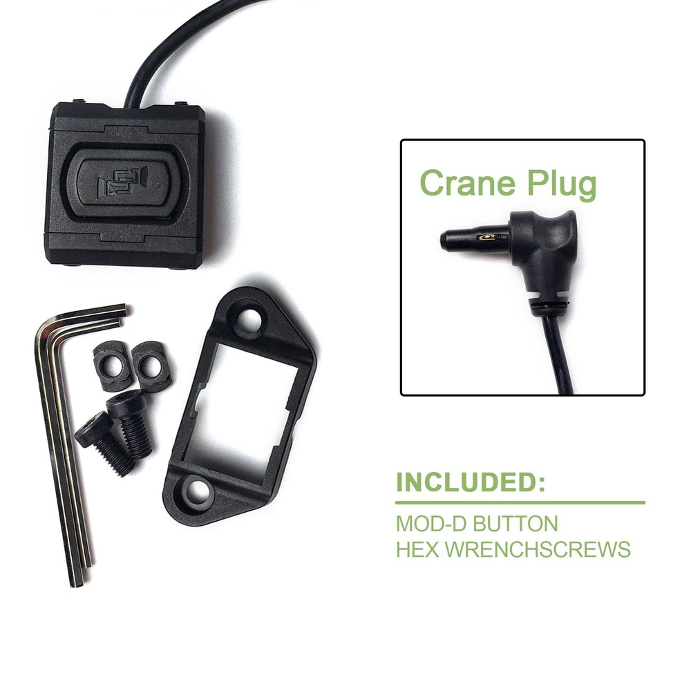 Weapon Light Remote Pressure Switch Crane Plug for Mod Button Airsoft Box Laser
