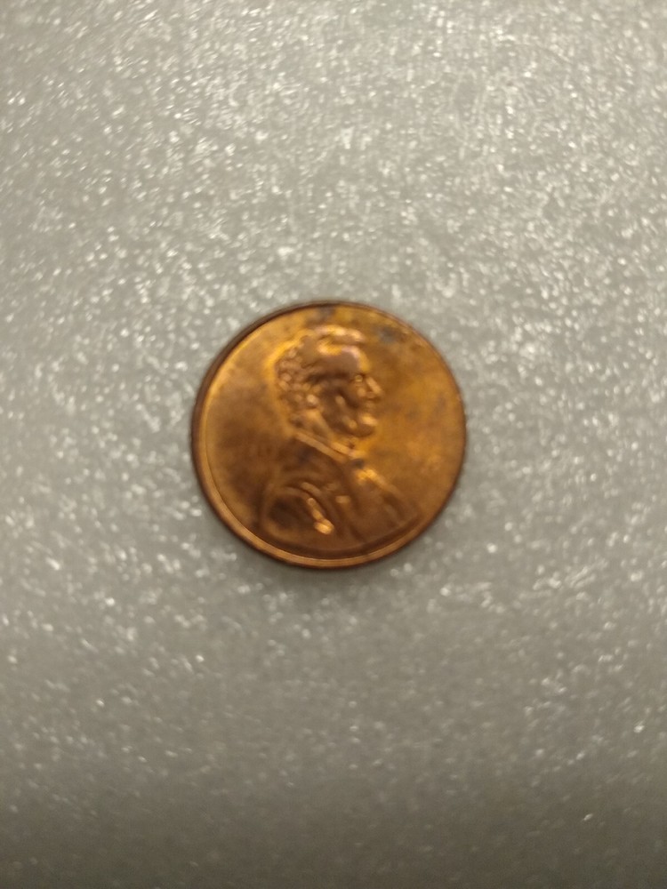 2000 Penny struck through massive grease, date, Cracked Die Error etc.