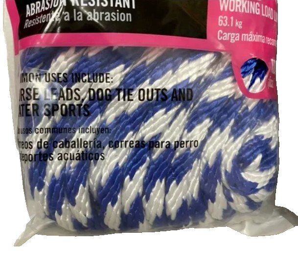 Everbilt 3/8 Inch X 50 Feet Solid Braid Polypropylene Rope