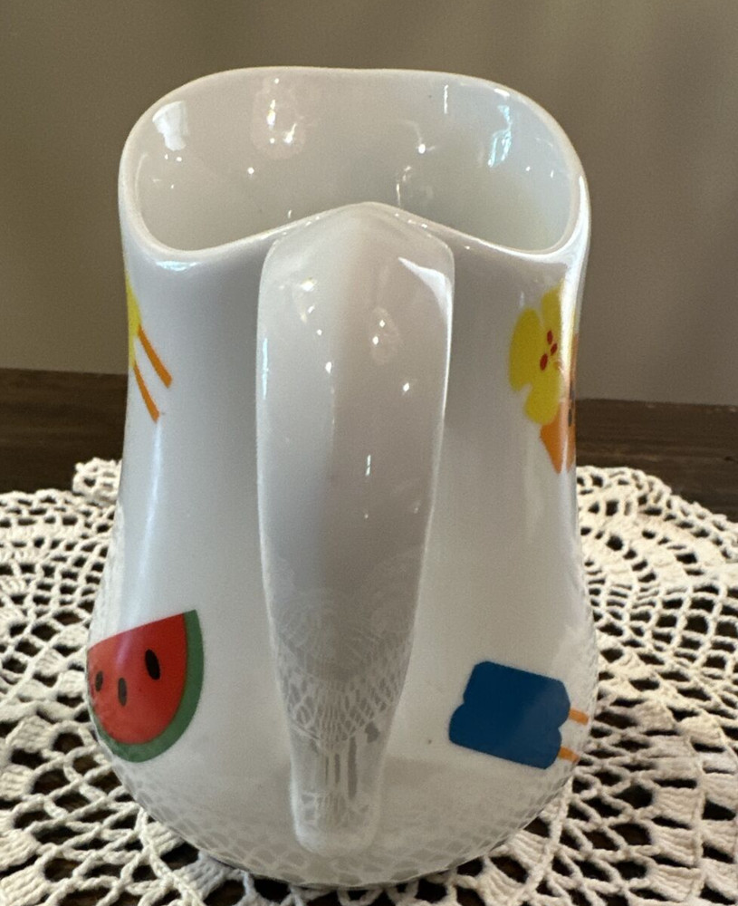 BIA Cordon Bleu Summertime White Ceramic Pitcher 7" Tall