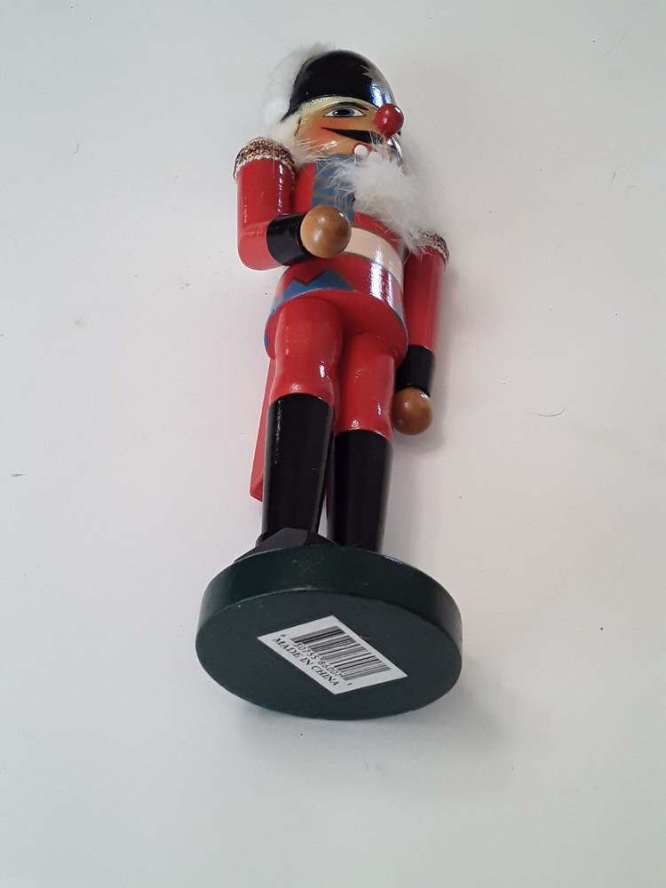 10.5” Santa’s Workbench Nutcracker Red Solider Wood Christmas Decor