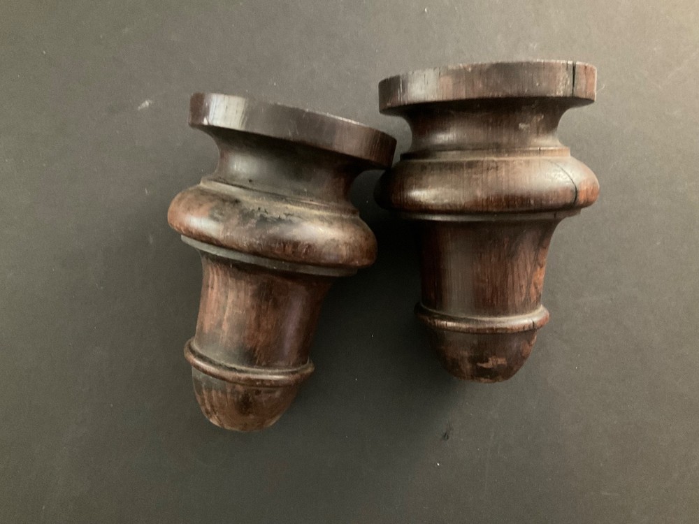 19th Century Solid Rosewood Feet Legs