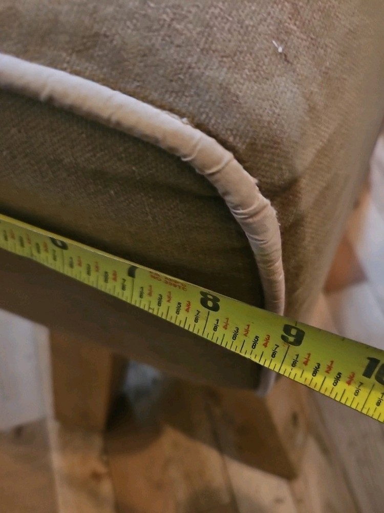 POMMELL FOOTSTOOL/ AWESOME CANVAS AND LEATHER.