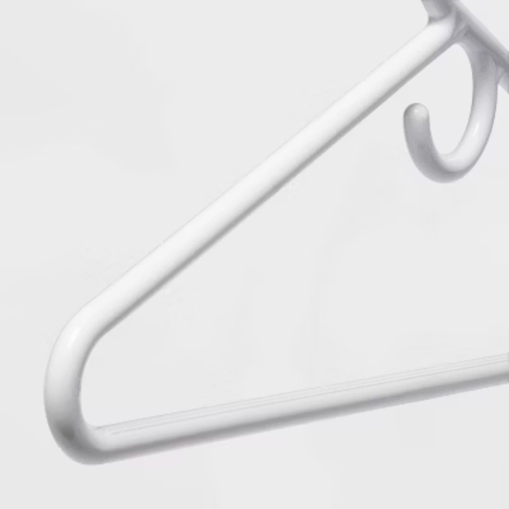 Super Heavyweight Plastic Hanger White Heavy Duty Clothes