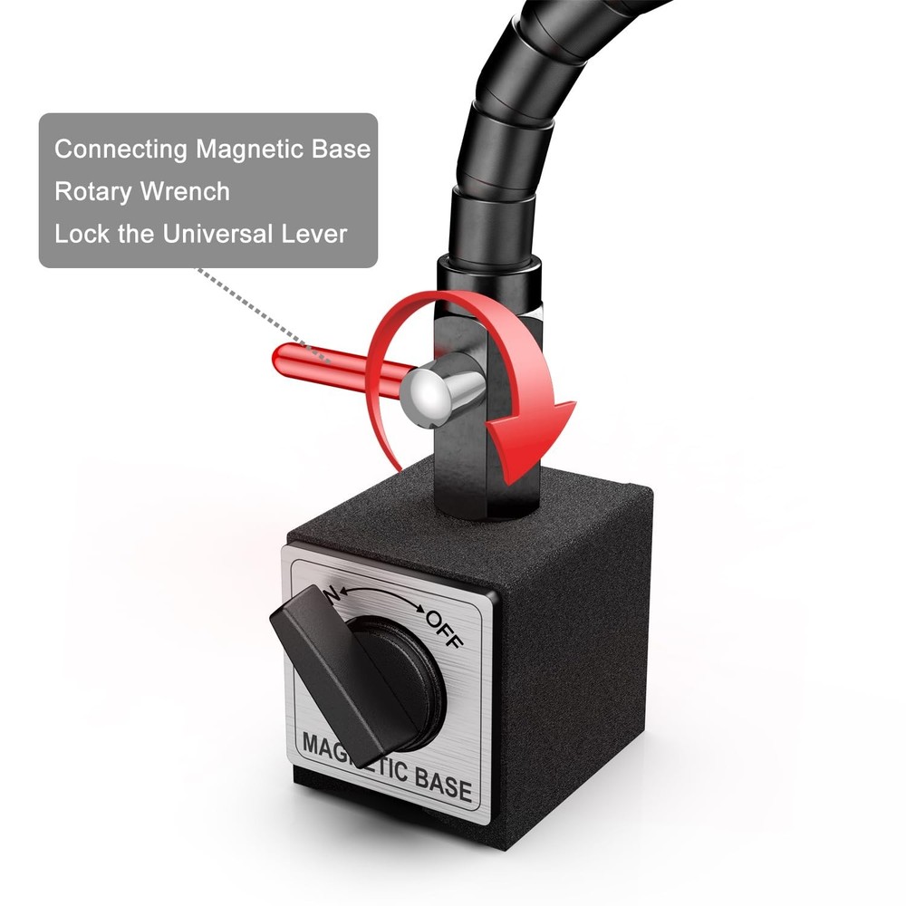 Dial Indicator Tool Set with Magnetic Base for Accurate Alignment Measurements