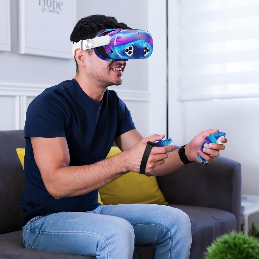 Silicone Cover Set Compatible with Meta/Oculus Quest 3s Accessories, VR