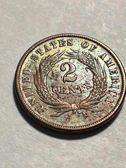 1865 2 Cent Piece/Plain 5/XF++ #18612-2