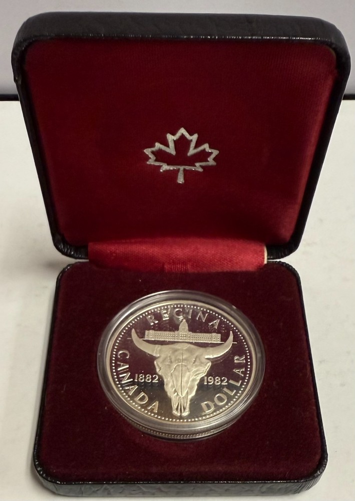 1982 Canada Proof Commemorative Silver Dollar - Regina Dollar