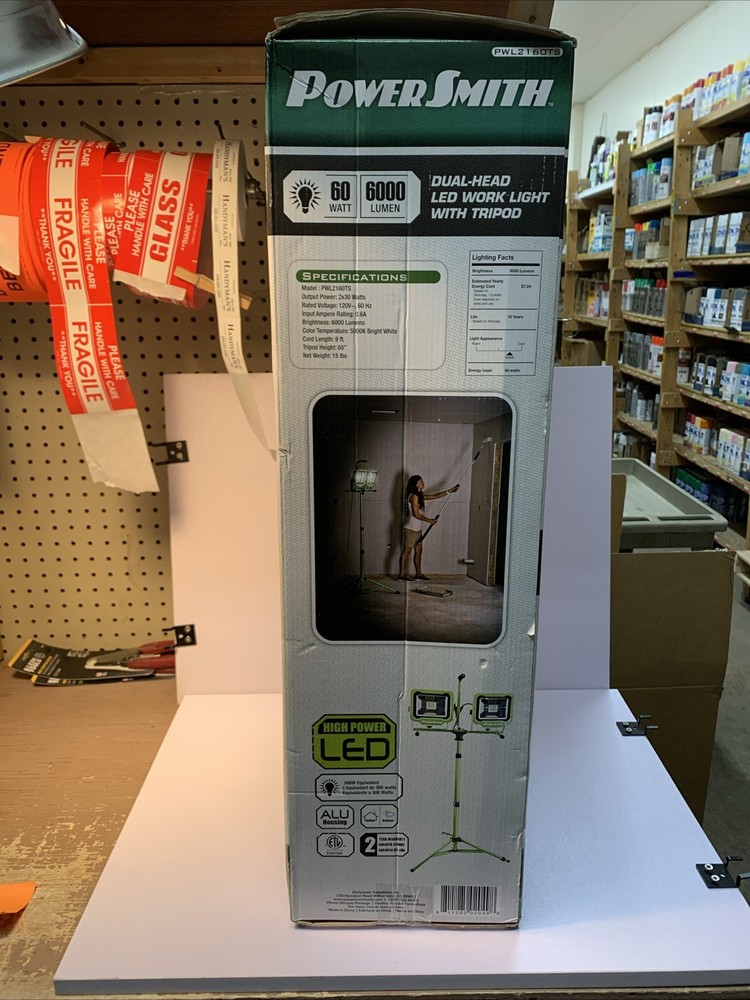 PowerSmith LED Work Light 60 Watt 6000 Lumen PWL2160TS