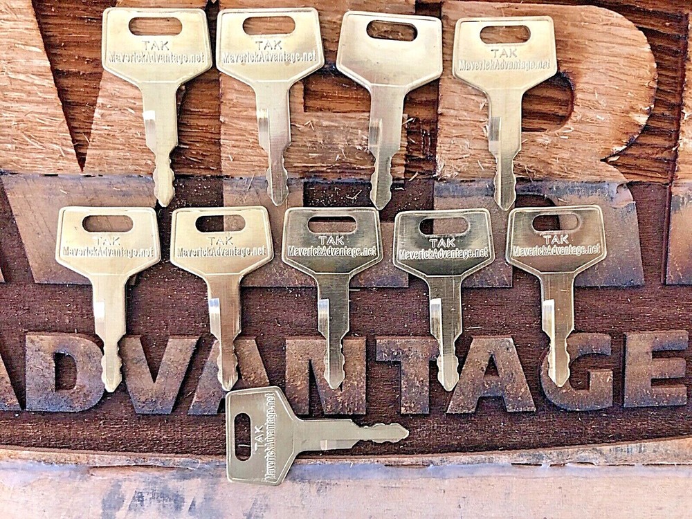 10 Takeuchi Keys for Excavator & Track Loader H806