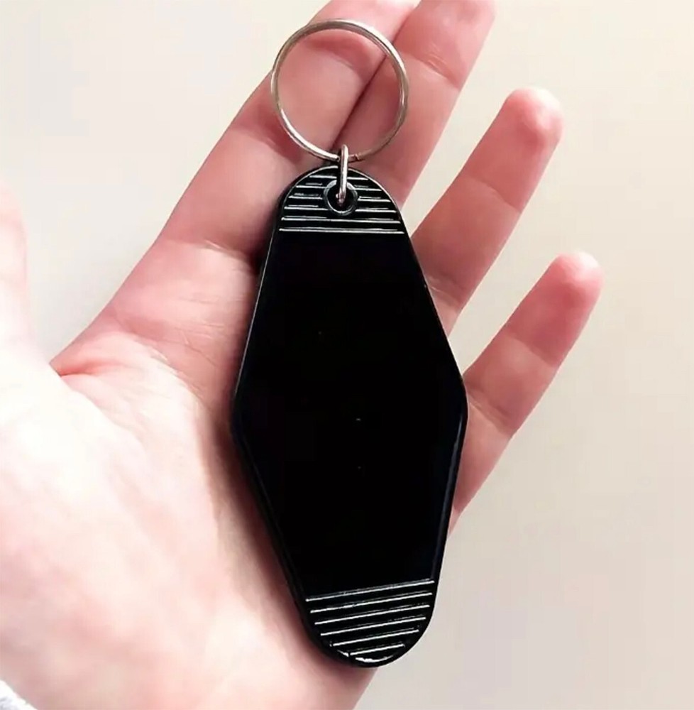 Mothman Cryptid Retro Plastic 3-1/2" Hotel Keychain