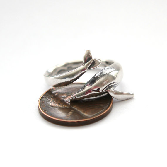 Humpback Whale Ring in Solid Sterling Silver 253