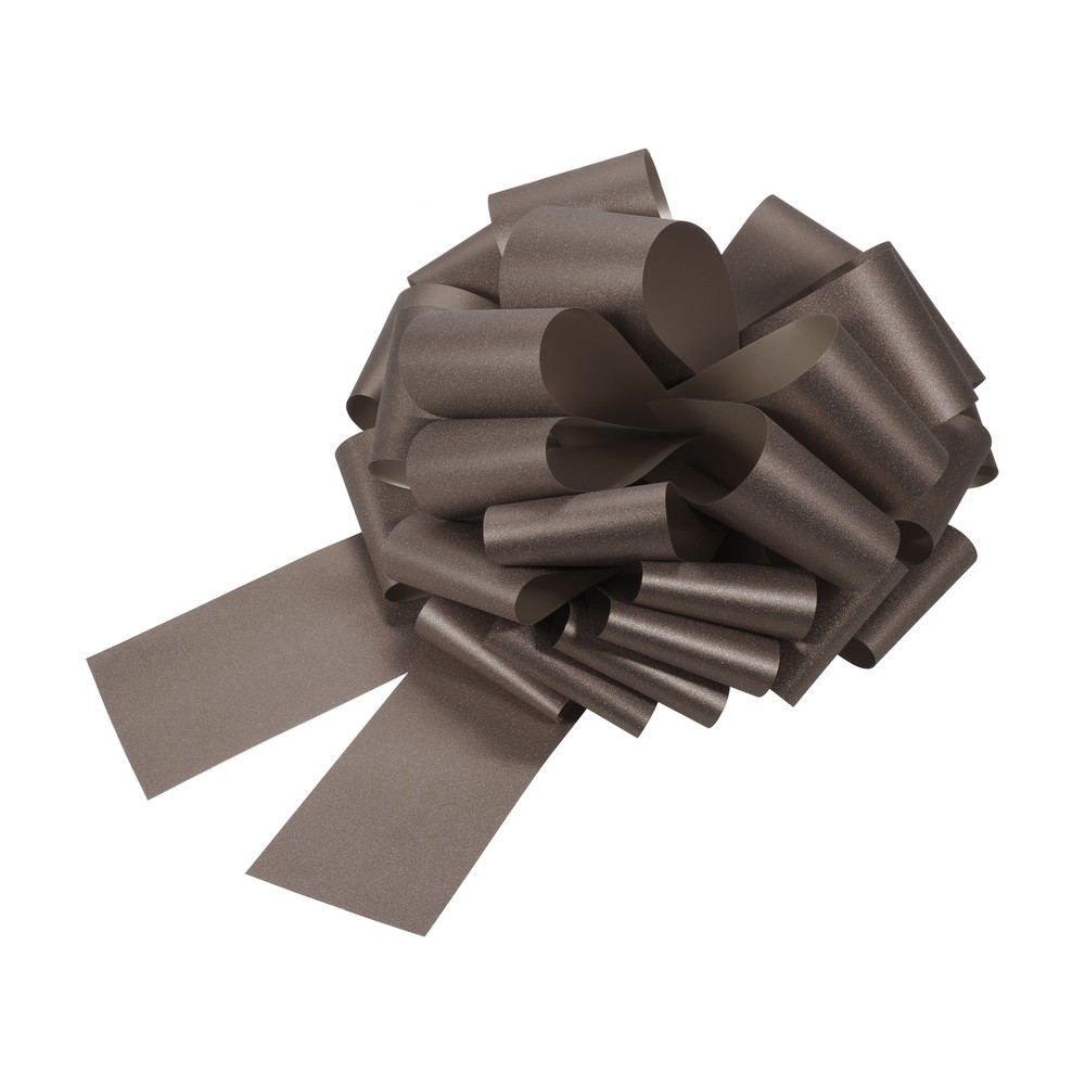 12 Inch Large Pull Bow Gift Wrapping Big Pull Bows Ribbon Brown