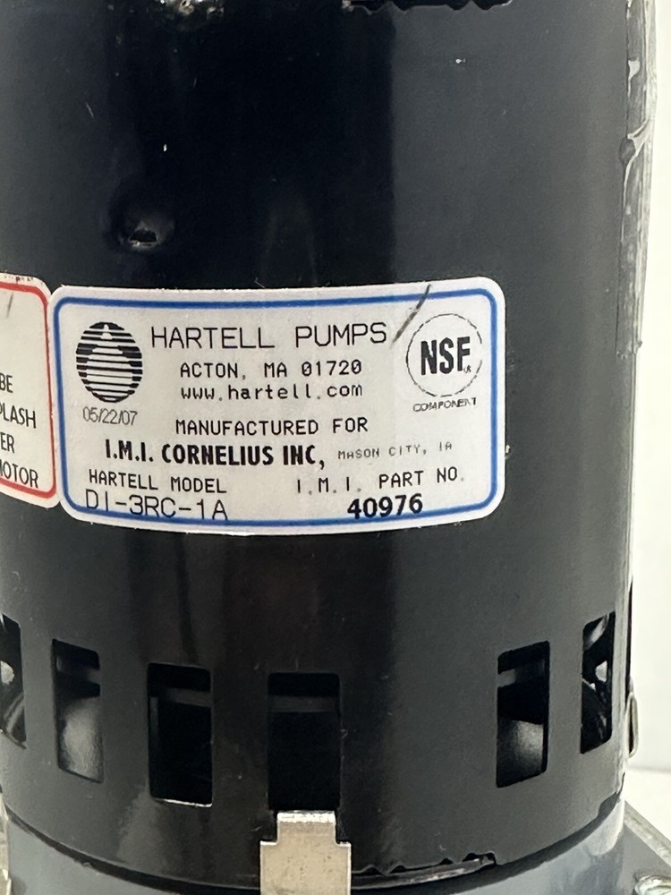 Cornelius 1002029 PUMP WATER ASSEMBLY AC300 115v