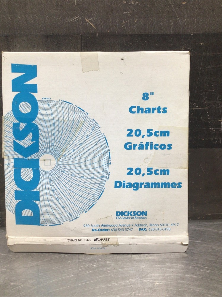 Dickson C479 Chart, 8 In, Partial Box