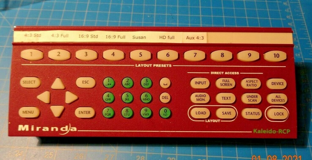 Miranda Kaleido RCP Remote Control  0229-9900-301