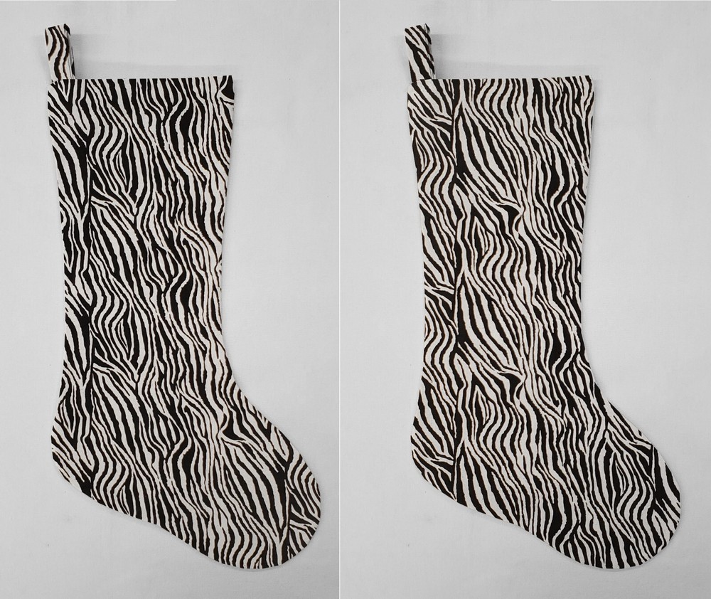 Animal Print Zebra Christmas Stocking