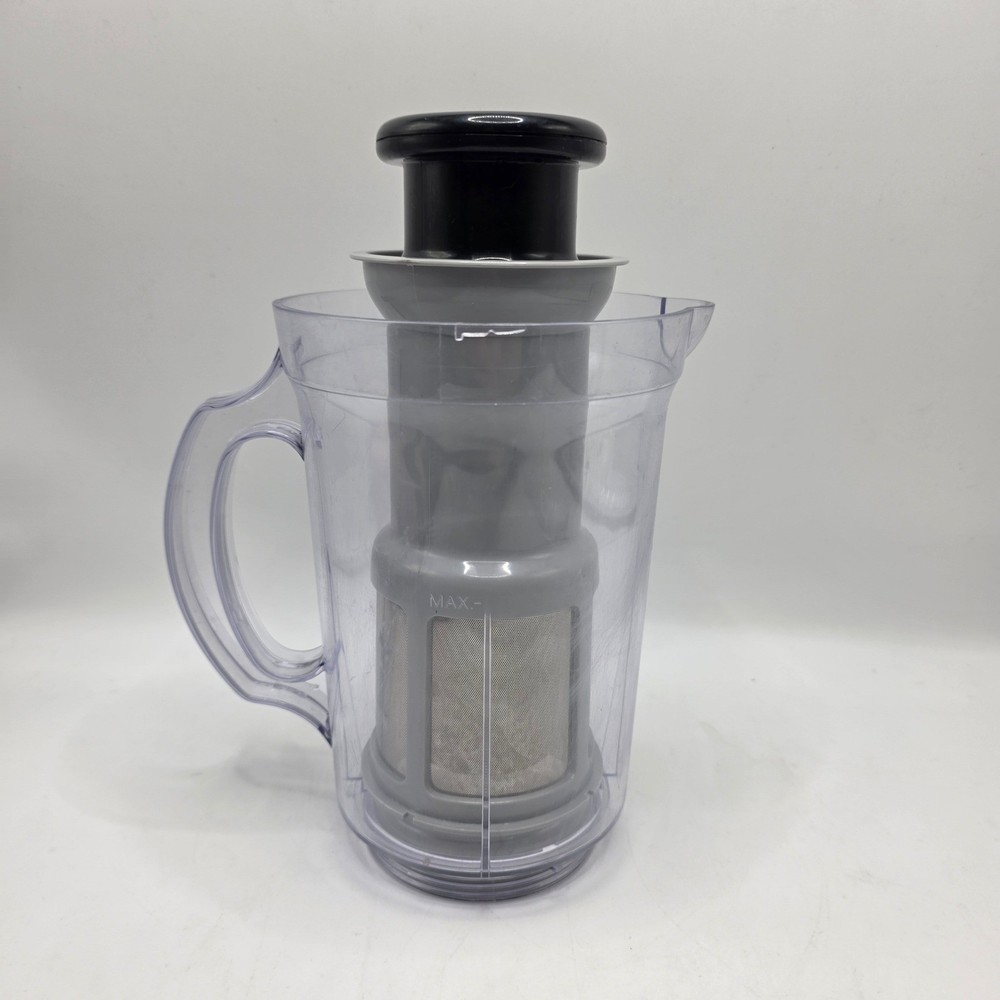 Magic Bullet Juicer Attachment Pitcher Grey Filter Black Pusher Replacement