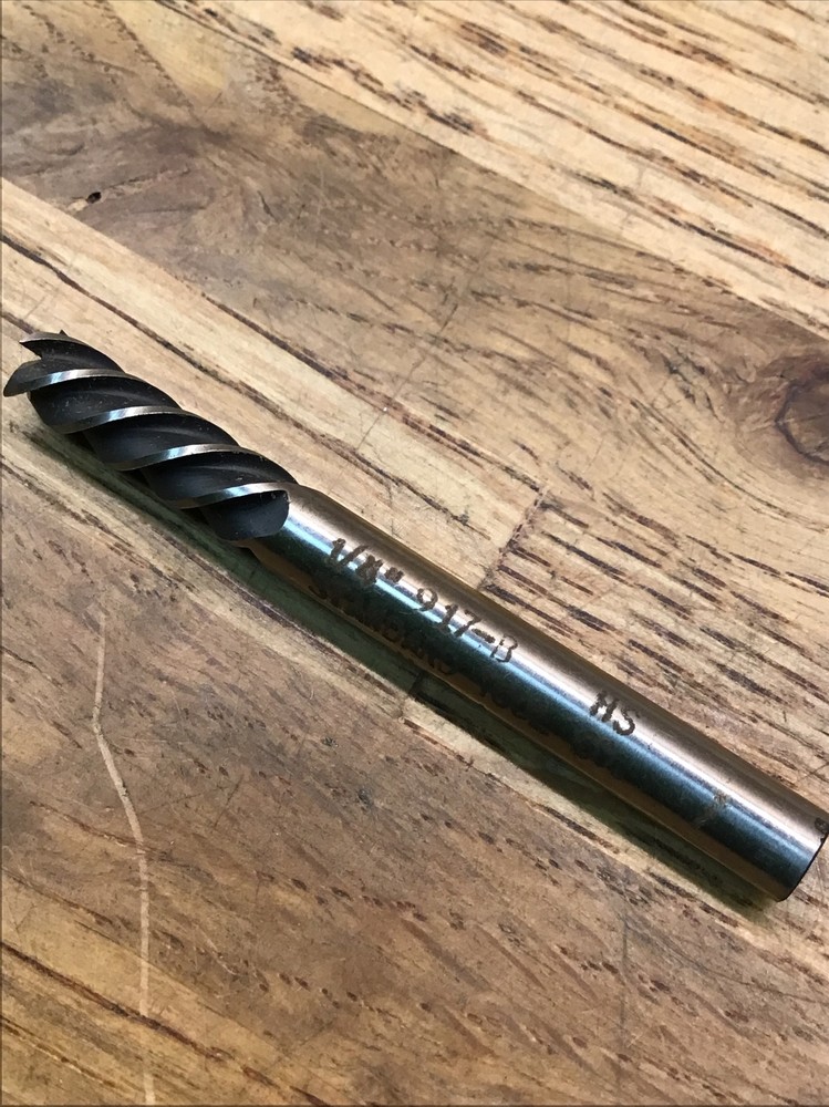 1/4 “ 4F HSS Single End Mill Left Hand ,Standard Tool Co.