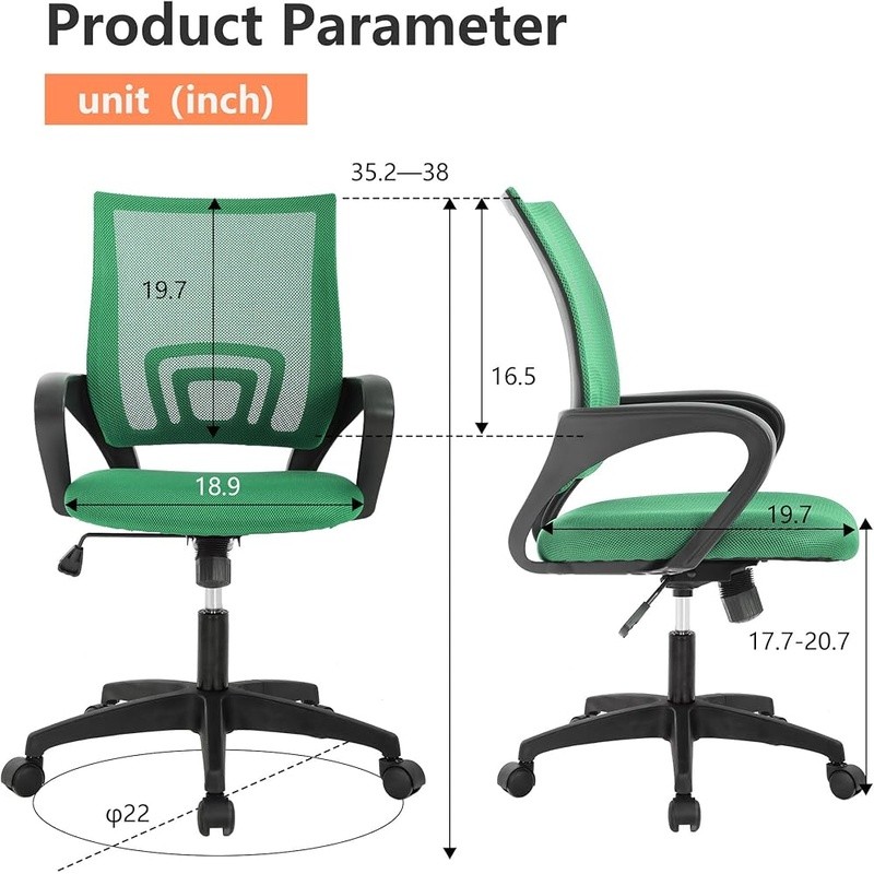 Ergonomic Mesh Office Chair W/ Lumbar Support Adjustable Armrest Rolling Swivel