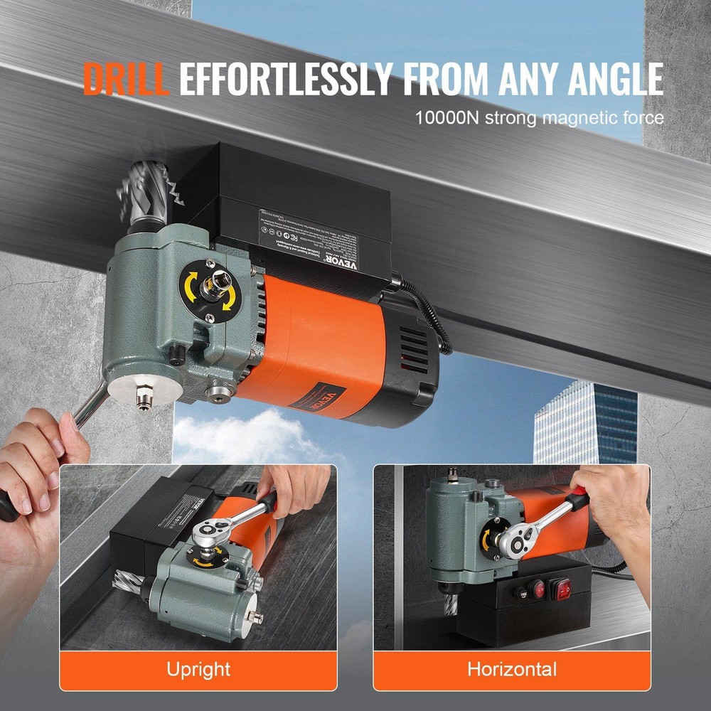 Magnetic Drill 1300W Low Profile 35mm Core Drilling Durable Construction