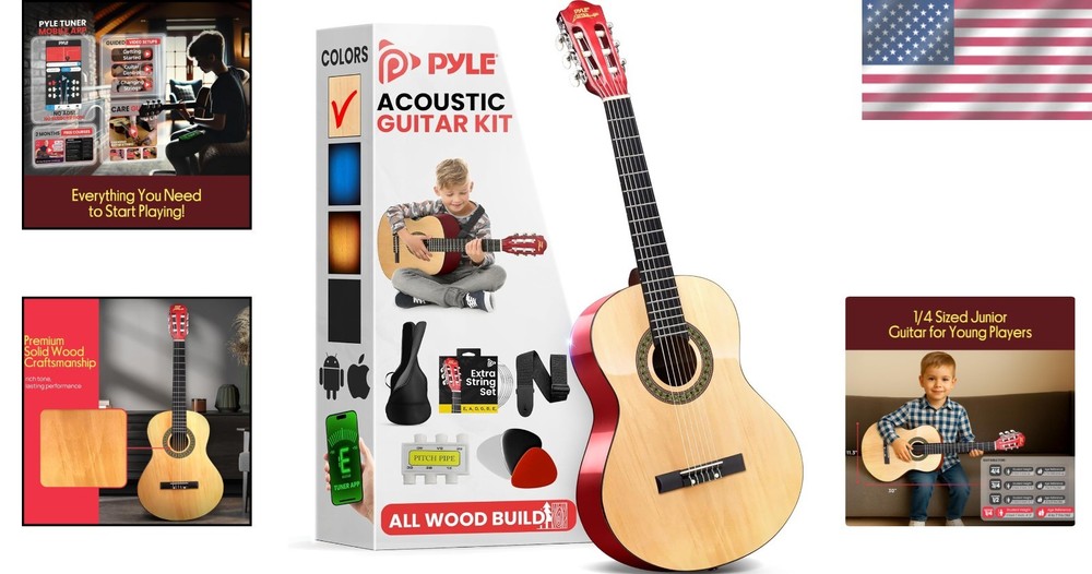 30-inch Beginner Acoustic Guitar Package - Starter Bundle Kit & Accessories