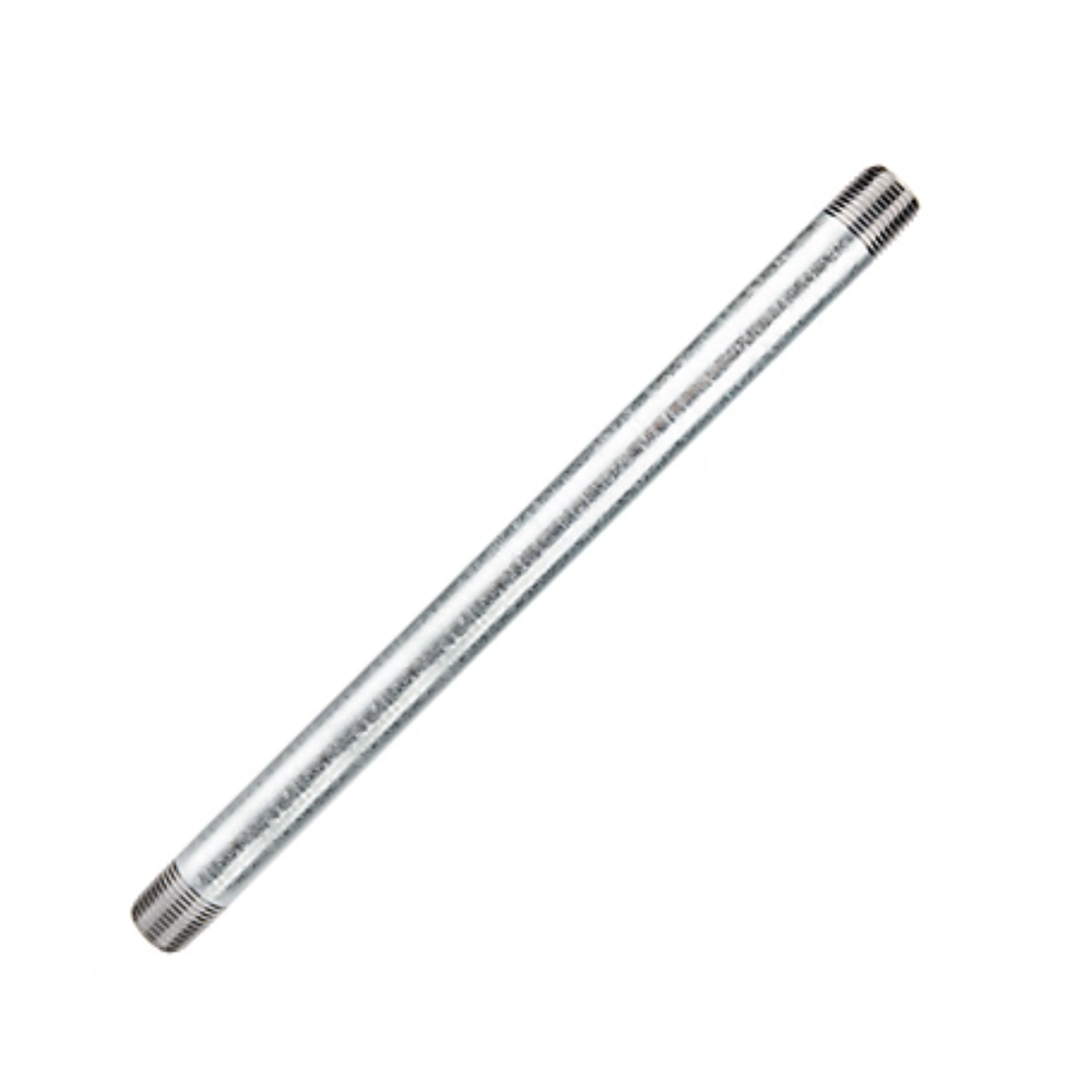 1/4" MNPT X 10" Long Threaded Galvanized Pipe Nipple