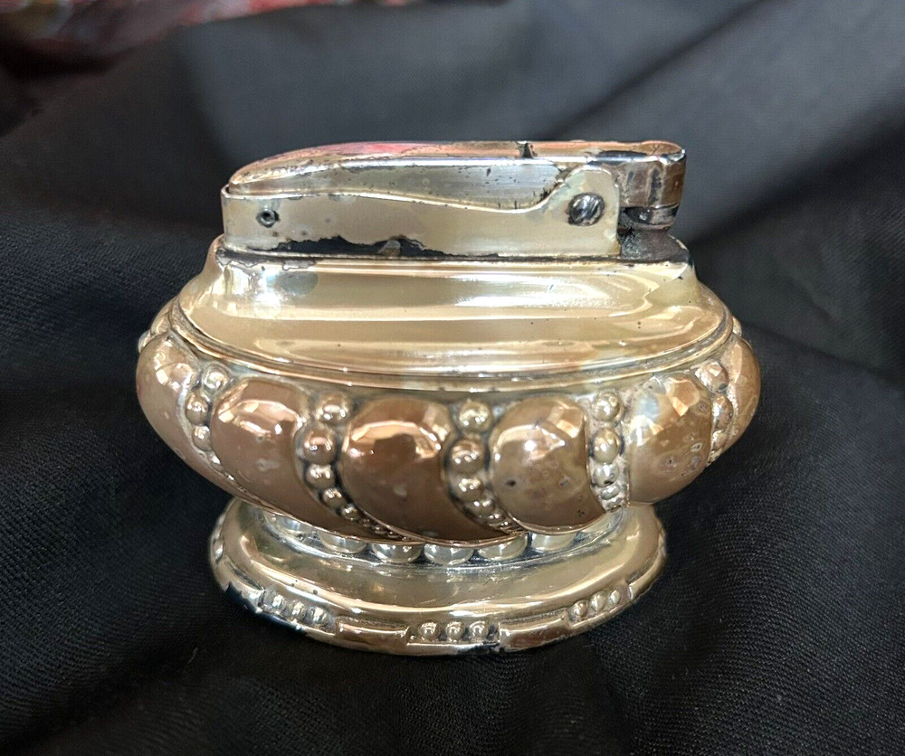 Vintage Ronson Crown Silver Plated Table Lighter - NOT WORKING