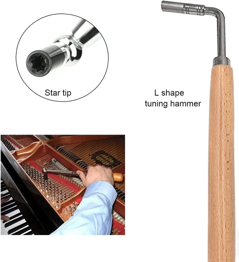 Professional Piano Tuning Hammer Tuner 6pcs Tool + case