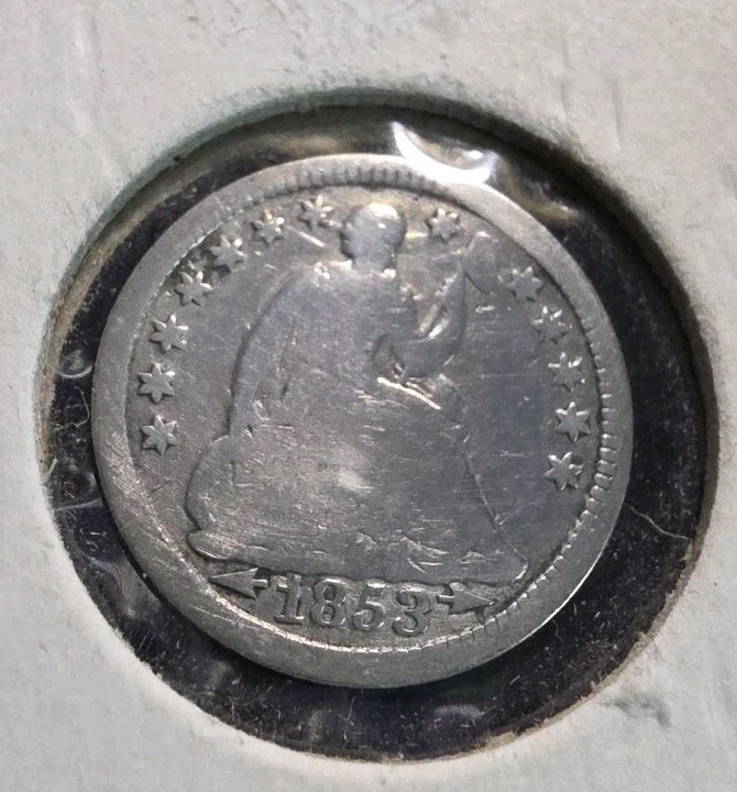 1853 Half Dime with Arrows