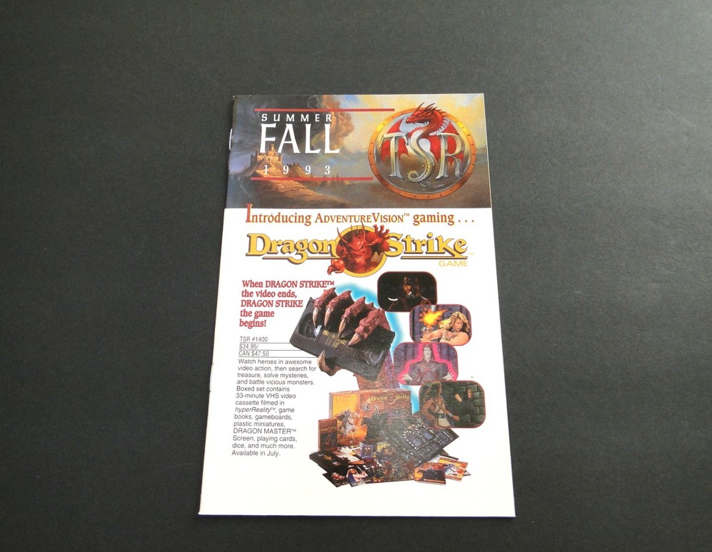 Vintage Summer/Fall 1993 TSR Catalog