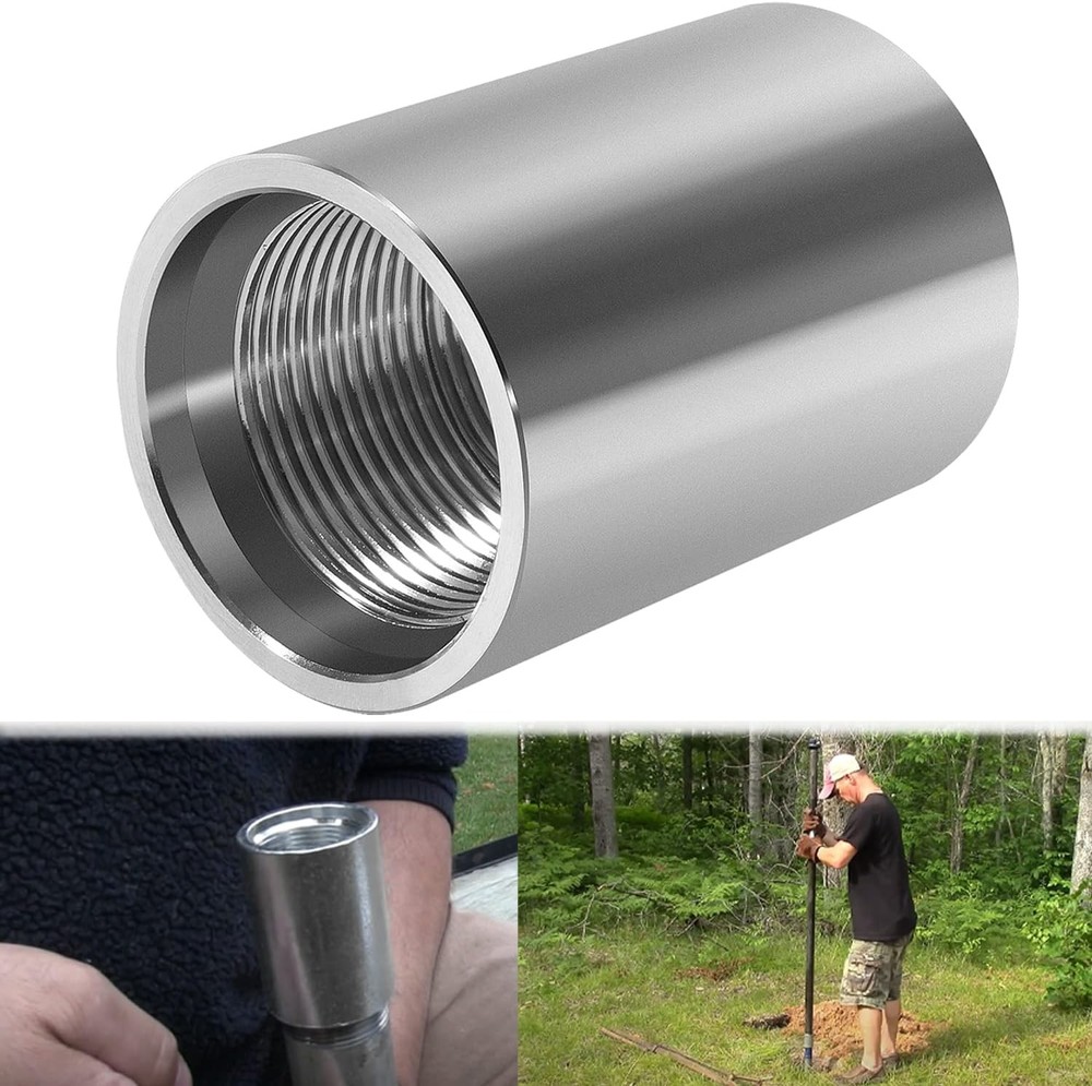 For Mfg Drcoup125 1-1/4" Female Galvanized 1-1/4”-Coupling, Silver