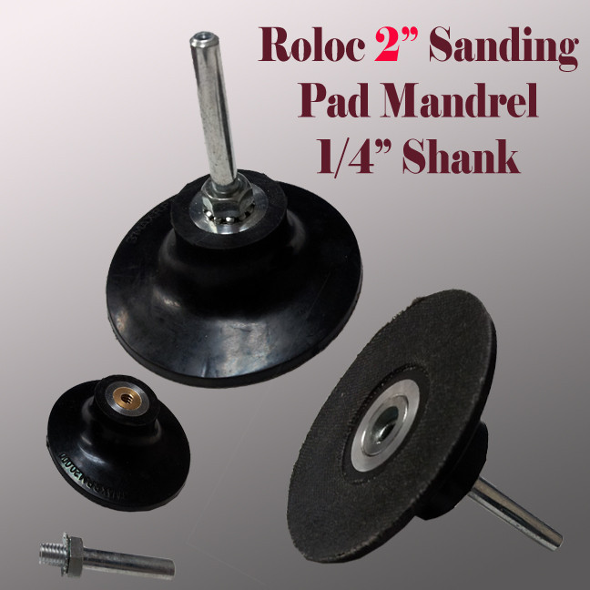 3 Pc 2" Roll Lock Roloc Type Sanding Polishing Disc Mandrel Arbor Holder Type R