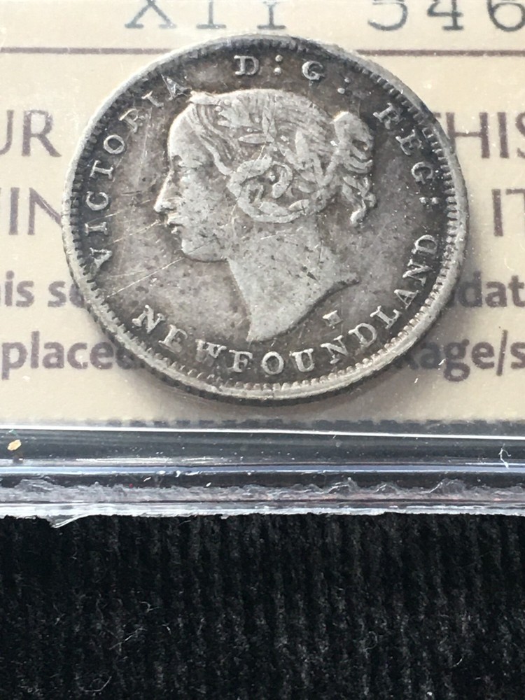1876H ICCS Graded Newfoundland ¢5 Cent **VF-20**