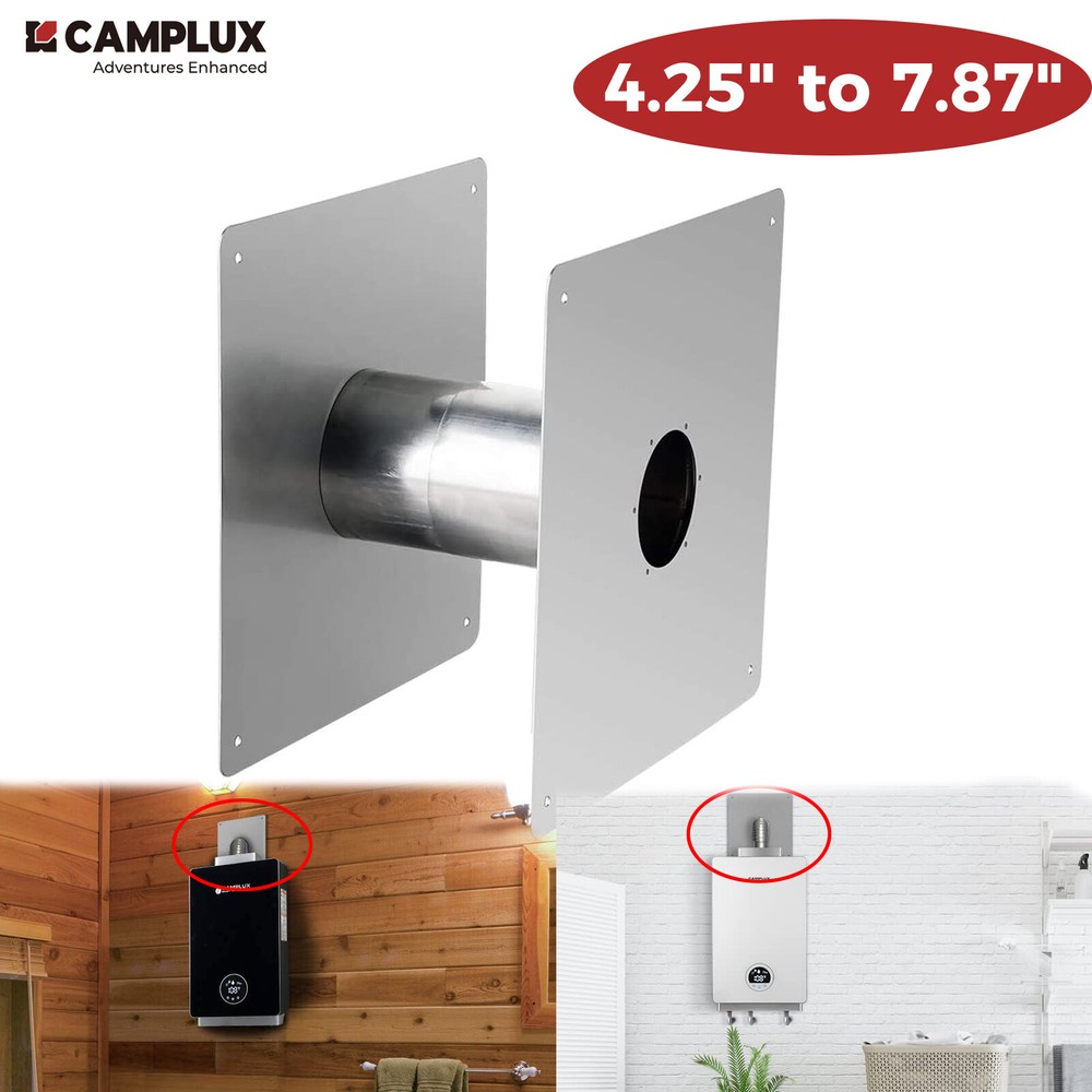 Camplux 2.36'' Wall Thimble Adjustable Width for Water Heater Stove Replacement