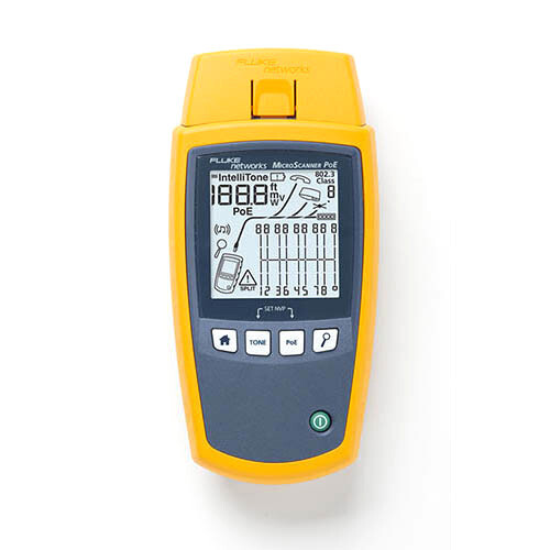 Fluke Networks MS-POE MicroScanner Copper Cable Verifier PoE Tester