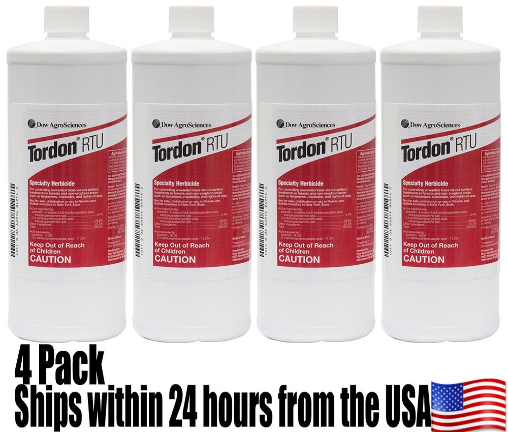 Tordon RTU Herbicide Tree Stump Killer - Quart (4 Pack)