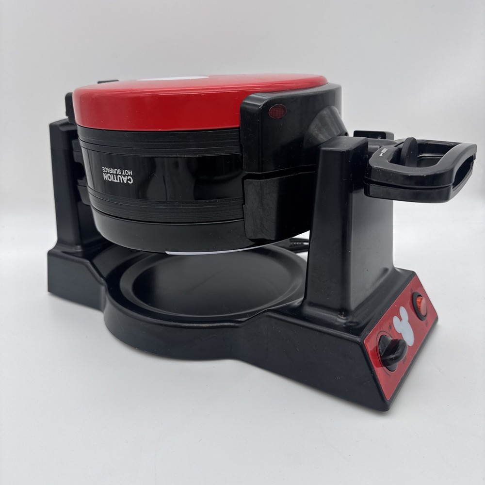 Disney Mickey Mouse MIC-62 Double Flip Waffle Maker 6 Mini Waffles Rotating Work