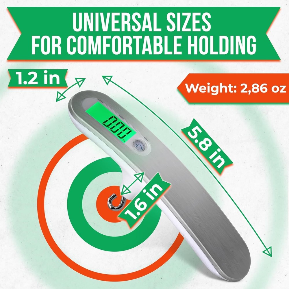 Digital Bow Scale for Draw Weight - 110LBS/50KG Recurve/Compound Silver