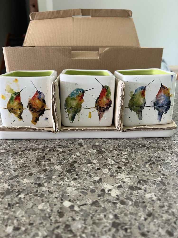 Dean Crouser Demdaco Herb Planter Set NIB