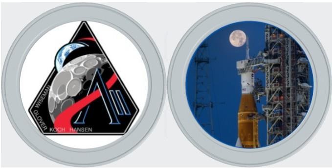 NASA ARTEMIS-II PROGRAM MISSION TOKEN 1.6" DIA COIN MEDALLION GOING TO THE MOON