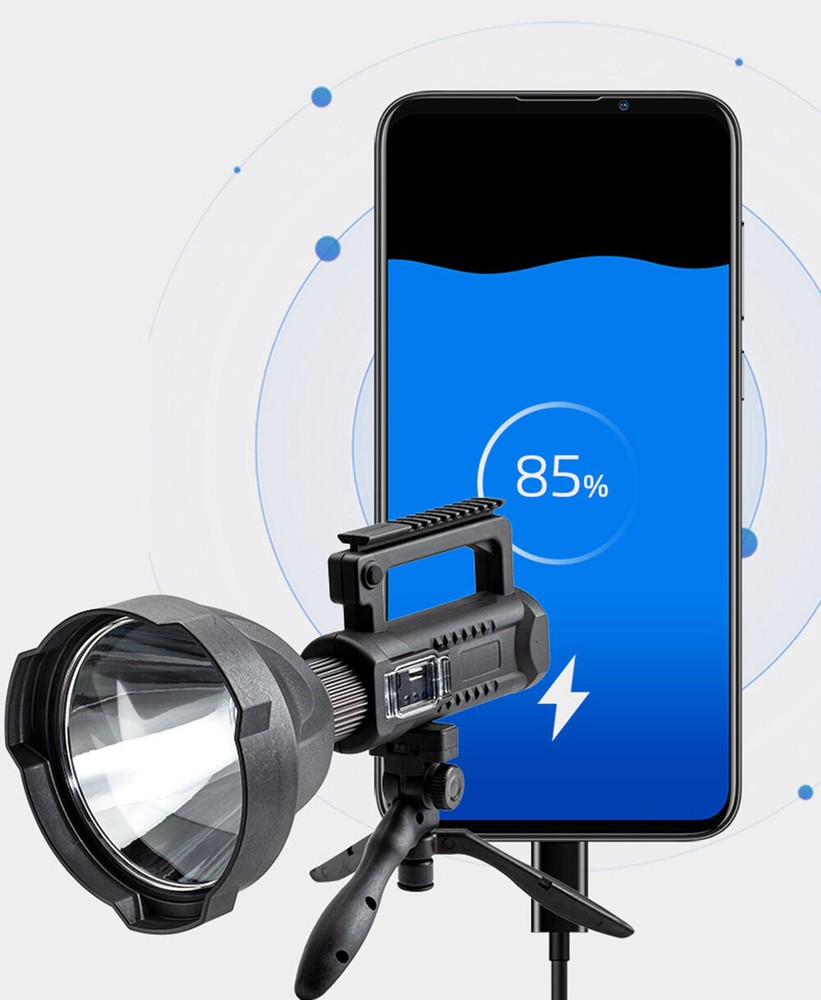 200000LM XHP70 LED Flashlight Work Light USB Rechargeable Searchlight 4 Modes