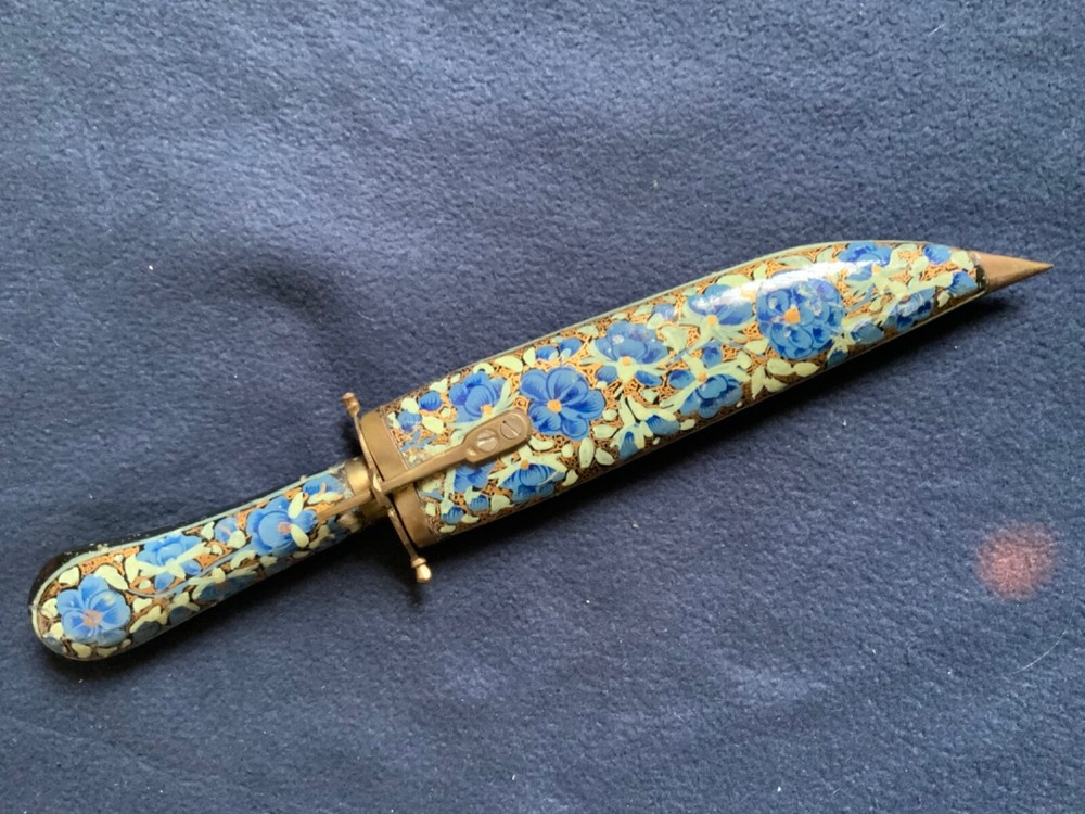 Vintage Dagger Knife with scabbard enamel